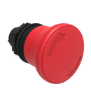 Buton ciuperca Ø22MM PLATINUM SERIES, LATCH, TURN TO RELEASE, Ø40MM. FOR NORMAL STOPPING. RED