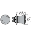 Buton ciuperca Ø22MM PLATINUM SERIES, LATCH, TURN TO RELEASE, Ø40MM. FOR NORMAL STOPPING. RED