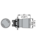 Buton ciuperca Ø22MM PLATINUM SERIES, LATCH, TURN TO RELEASE, Ø30MM. FOR EMERGENCY STOPPING. ISO 13850. RED