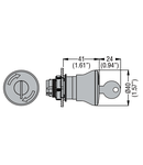 Buton ciuperca Ø22MM PLATINUM SERIES, LATCH, TURN KEY TO RELEASE, Ø40MM. FOR NORMAL STOPPING. BLACK