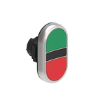 Buton dublu, diametru Ø22MM PLATINUM SERIES, 2 FLUSH PUSH BUTTONS. BOTH diametru, GREEN -RED