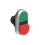 Buton dublu, diametru Ø22MM PLATINUM SERIES, 1 EXTENDED AND 1 FLUSH PUSH BUTTONS. BOTH diametru, GREEN -RED