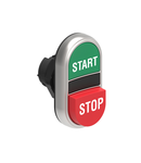 Buton dublu, diametru Ø22MM PLATINUM SERIES, 1 EXTENDED AND 1 FLUSH PUSH BUTTONS. BOTH diametru, GREEN -Rosu/ START - STOP