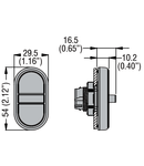 TRIPLE-TOUCH ACTUATOR, diametru Ø22MM PLATINUM SERIES, 2 EXTERNAL FLUSH OND 1 MIDDLE EXTENDED PUSH BUTTONS. diametru, I - STOP - II