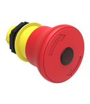 Buton ciuperca luminos Ø22MM PLATINUM SERIES, LATCH, TURN TO RELEASE, Ø40MM. FOR EMERGENCY STOPPING. ISO 13850. RED