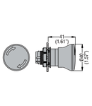 Buton ciuperca luminos Ø22MM PLATINUM SERIES, LATCH, TURN TO RELEASE, Ø40MM. FOR NORMAL STOPPING. YELLOW