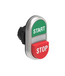 Buton dublu, diametru, WHITE INDICATOR Ø22MM PLATINUM SERIES, 1 EXTENDED AND 1 FLUSH PUSH BUTTONS. BOTH diametru, GREEN -Rosu/ START - STOP