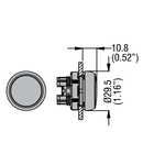 Cap lampa semnalizare Ø22MM PLATINUM SERIES, TRANSPARENT. WITHOUT MOUNTING ADAPTER