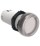 Lampa semnalizare cu LED, STEADY LIGHT Ø22MM PLATINUM SERIES, TRANSPARENT, 24VAC/DC