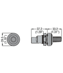 Potentiometru Ø22MM PLATINUM SERIES, WITH GRADUATED SCALE 2,5KOHM