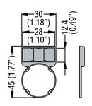 LABEL HOLDER FOR BLANK OR ENGRAVED PLASTIC LPX AU109 LABELS