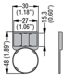 LABEL HOLDER FOR BLANK OR ENGRAVED PLASTIC LPX AU108 LABELS