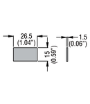 ENGRAVABLE SILVER PLASTIC LABEL TO USE WITH LPX AU105 HOLDER