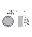 BLACK RUBBER BOOT FOR FLUSH AND ILLUMINATED FLUSH PUSHBUTTONS