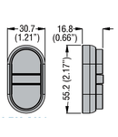 RUBBER BOOT FOR DOUBLE AND TRIPLE-TOUCH BUTTONS, TRANSPARENT