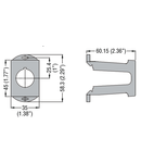 ADAPTER FOR MOUNTING LPC… BUTTONS ON DIN RAIL 35MM/1.38'' WIDE (2 module)