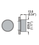 Push buton , diametru, Ø22MM 8LM METAL SERIES, FLUSH, BLACK