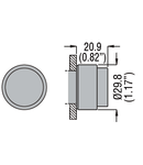 Push buton , diametru, WITH SYMBOL, Ø22MM 8LM METAL SERIES, EXTENDED, 0 / BLACK