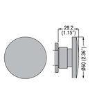 Cap buton ciuperca , Ø22MM 8LM METAL SERIES, diametru, Ø60MM. YELLOW