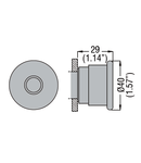 Cap buton ciuperca , Ø22MM 8LM METAL SERIES, LATCH, PULL TO RELEASE, Ø40MM. FOR NORMAL STOPPING. BLACK