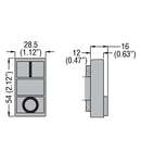 Buton dublu, diametru, Ø22MM 8LM METAL SERIES, 1 EXTENDED AND 1 FLUSH PUSH BUTTONS. BOTH diametru, BLACK - RED