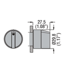 SELECTOR SWITCH ACTUATOR KNOB, Ø22MM 8LM METAL SERIES, 2 Pozitii, 0 - 1