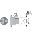 Selector cu cheie, Ø22MM 8LM METAL SERIES, 2 Pozitii, 0 - 1