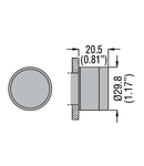 Push buton luminos, Ø22MM 8LM METAL SERIES, FLUSH, WITH SIDE VISIBILITY. PUSH ON-PUSH OFF, YELLOW