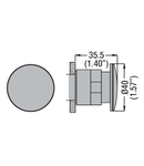 Buton ciuperca luminos, Ø22MM 8LM METAL SERIES, LATCH, PULL TO RELEASE, Ø40MM. GREEN