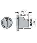 Selector luminos, Ø22MM 8LM METAL SERIES, 2 Pozitii, 0 - 1. GREEN