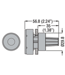 POTENTIOMETER DRIVE, Ø22MM 8LM METAL SERIES, WITH GRADUATED SCALE