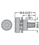 POTENTIOMETER DRIVE, Ø22MM 8LM METAL SERIES, WITH VARIABLE INDEX