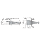 JOYSTICK, Ø22MM 8LM METAL SERIES, WITHOUT Interblocaj mecanic. COMPLETE WITH AUXILIRY CONTACT, INSTABLE, 2 NO Contact auxiliarS