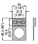 LEGEND HOLDER (FOR 8 LM2T AU106 PAPER OR 8 LM2T AU108 PLASTIC LABELS)