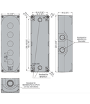 Doza semnalizare, goala fara elemente semnalizare si comanda, FOR 5 ACTUATORS. GREY COVER