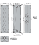 Doza semnalizare, goala fara elemente semnalizare si comanda, FOR 6 ACTUATORS. GREY COVER