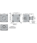 Doza semnalizare, Completa cu push buton, YELLOW, 1 HOLE LPZ P1 A5 WITH 1 E-STOP P/BUTTON LPC B6344