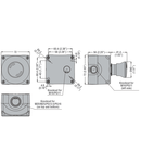 Doza semnalizare, Completa cu push buton, YELLOW, 1 HOLE LPZ P1 A5 WITH 1 E-STOP P/BUTTON LPC B6644