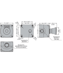 Doza semnalizare, Completa cu push buton, GREY, 1 HOLE LPZ P1 A8 WITH 1 E-STOP P/BUTTON LPC B6744