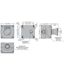 Doza semnalizare, Completa cu push buton, GREY, 1 HOLE LPZ P1 A8 WITH 1 E-STOP P/BUTTON LPC B6344