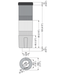 STEADY LIGHT MODULE. Ø45MM. BUILT-IN LED CIRCUIT. GREEN, RED, 24VDC