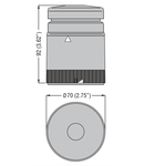 PULSED OR CONTINUOUS SOUND MODULES COMPLETE WITH COVER. Ø70MM, 24VAC/DC, PULSED (90DB). IP54 PROTECTION