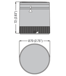 PULSED OR CONTINUOUS SOUND MODULES COMPLETE WITH COVER. Ø70MM, 24VAC/DC, 16 SOUND TONES (80DB MAX). IP65 PROTECTION