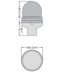 FIXING BASES FOR LIGHT MODULES. Ø62MM, FOR EXTENSION CONNECTION, PLASTIC, BLACK COLOUR