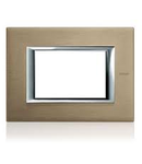 PLACA ORNAMENT 6 MODULE BRUSHED titanium  BTICINO AXOLUTE