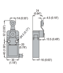 Limitator de cursa, K SERIES, ROLLER LEVER PLUNGER, CONTACTS 1NO+1NC SLOW BREAK