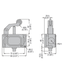 METAL Limitator de cursa, PL SERIES, ROLLER CENTRE PUSH LEVER, CONTACTS 1NC. IP40