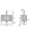 METAL Limitator de cursa, PL SERIES, MANUAL RELOAD AND MAGNETIC RELEASE, CONTACTS 1NC. IP40