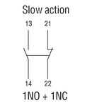 ROPE-PULL LEVER Limitator de cursaES FOR NORMAL STOPPING, ROPE LEVER FOR NORMAL STOPPING (EN 50047), WITHOUT RESET BUTTON, CONTACTS 1NO+1NC SLOW BREAK. STEEL RING