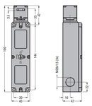 SAFETY SWITCH WITH SOLENOID. KEY CONTACTS 1NC. SOLENOID CONTACTS 2NC+1NO. SOLENOID SUPPLY 120VAC/DC